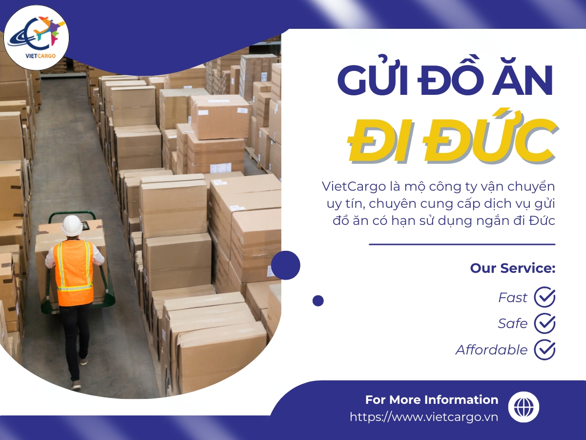 Gửi đồ ăn có hạn sử dụng ngắn đi Đức