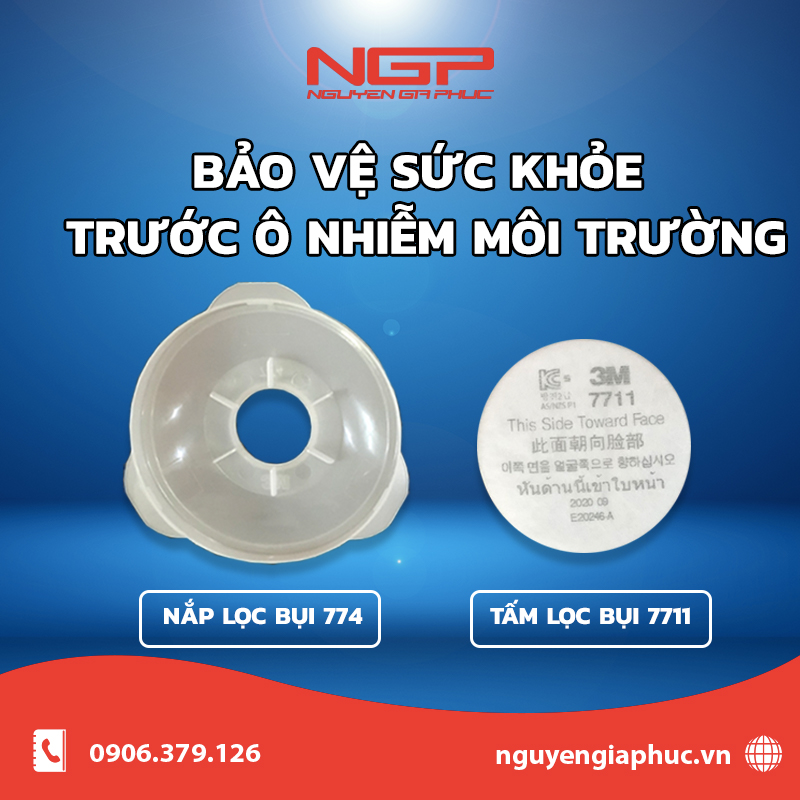 Tấm lọc bụi 7711 + nắp giữ tấm lọc 774