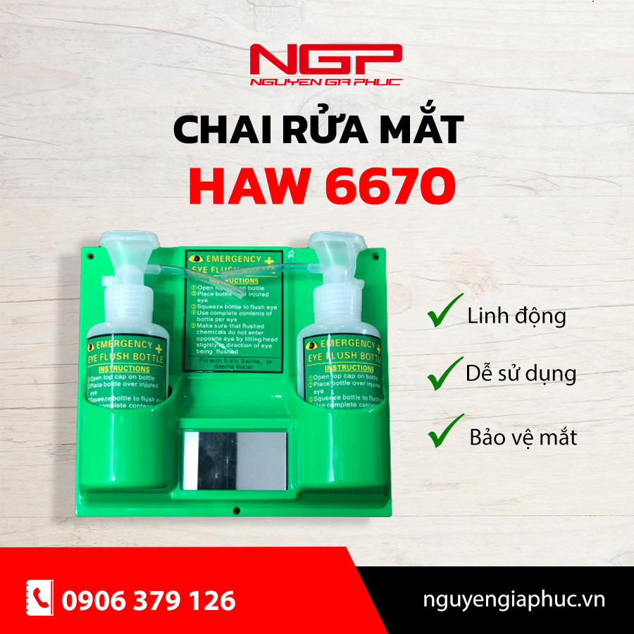 Chai rửa mắt khẩn cấp HAW 6607
