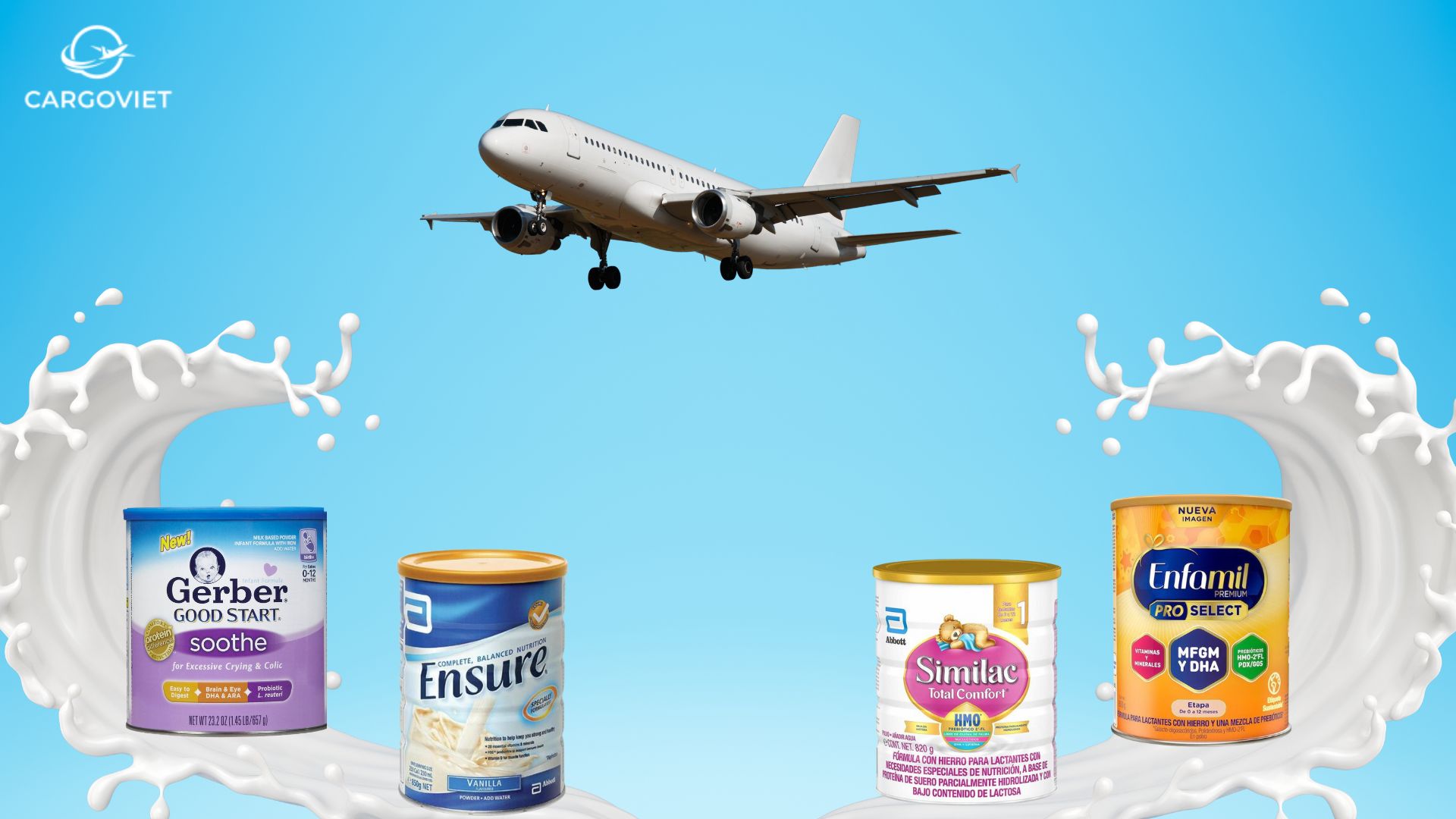 Mua sữa bột Mỹ cho bé từ Mỹ về Việt Nam với CargoViet