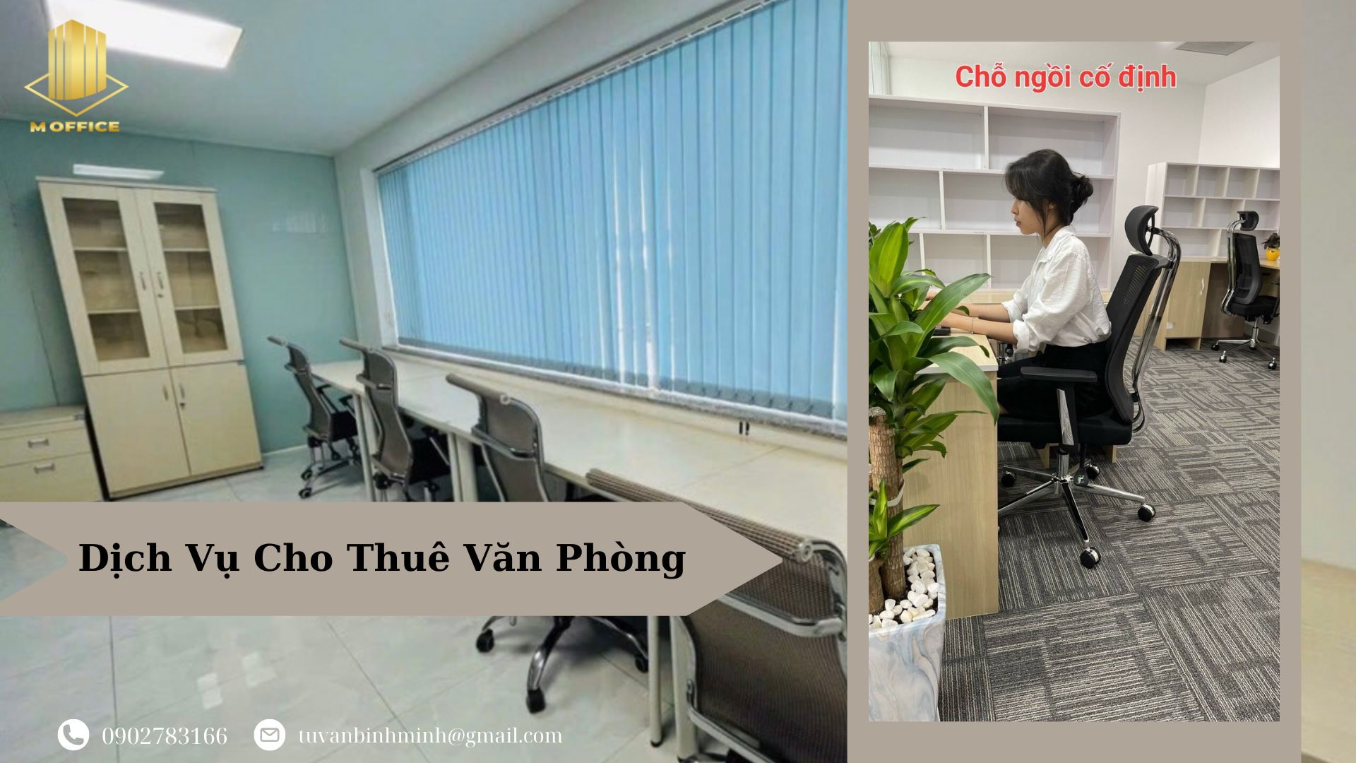 chỗ ngồi làm việc với đầy đủ tiện ích