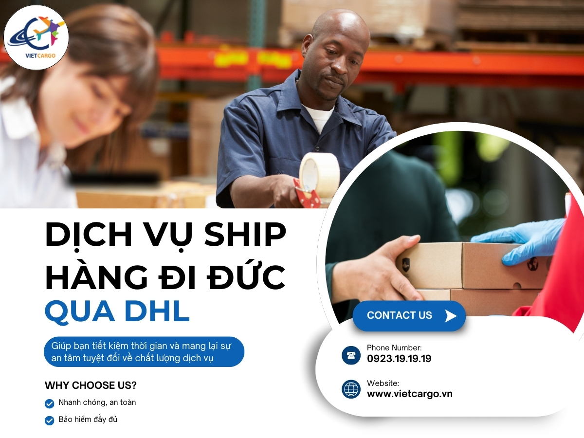 Dịch vụ ship hàng đi Đức qua DHL của công ty VietCargo