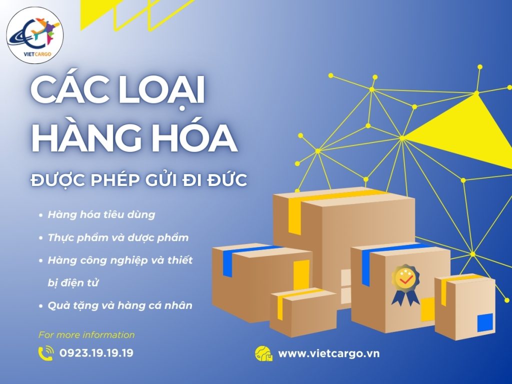 Những hàng hóa nào được gửi đi Đức?