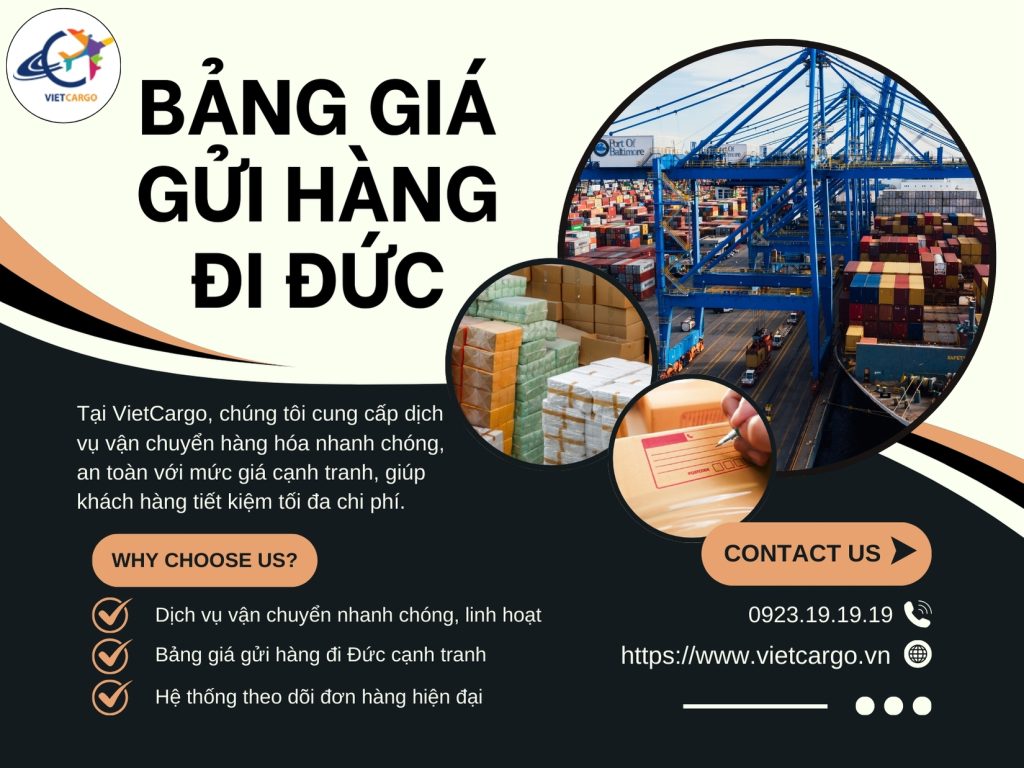 Bảng giá gửi hàng đi Đức