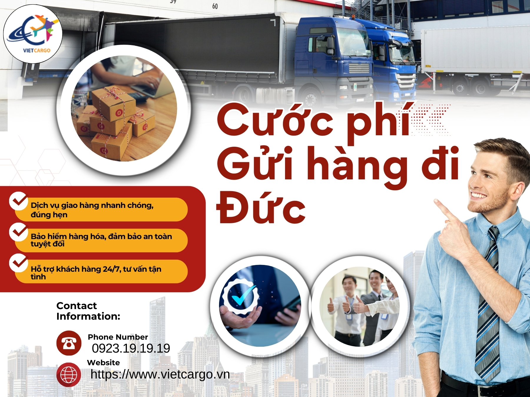 Cước phí gửi hàng đi Đức